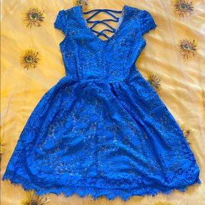Speechless Brand. Size x-small. Royal Blue lace, with nude under-cloth.